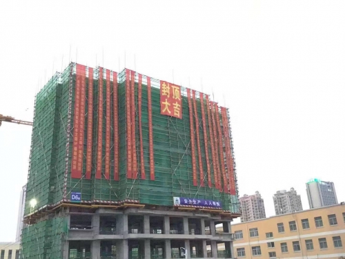 【一线投影】尊龙凯时官方网站集团安徽山水文园首栋楼主体结构顺利封顶